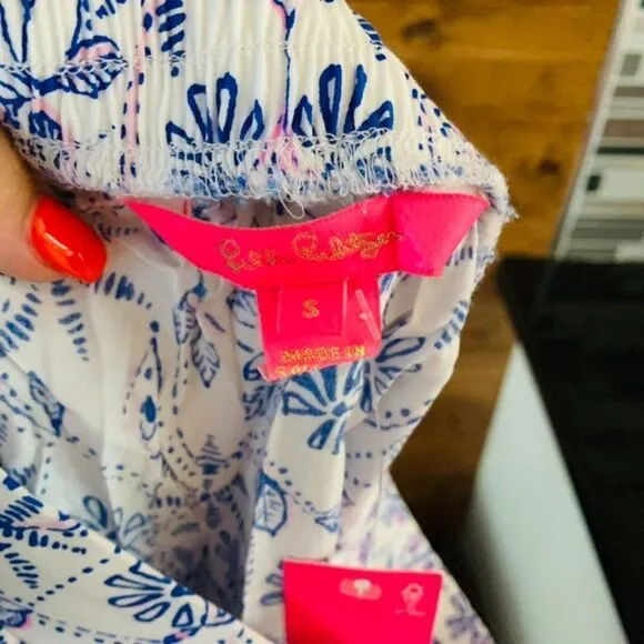 NWT Lilly Pulitzer 5&quot; Neilah Short Resort White Time To Shine