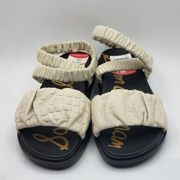 NWT!!Sam Edelman Cream and Black Women's Sandals SIZE 8. #1409