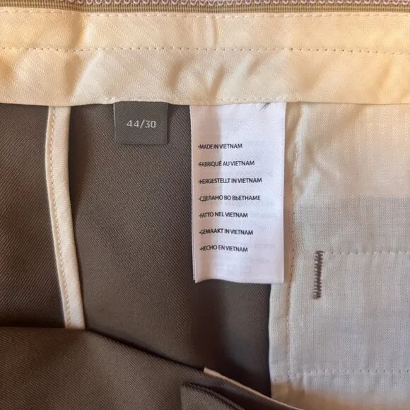 Oak Hill Dark Taupe Microfiber Pleated Pants Men’s Size 44x30 NEW