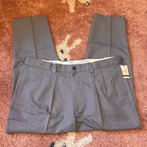 Oak Hill Grey Microfiber Pleated Pants Men’s Size 44x30 NEW