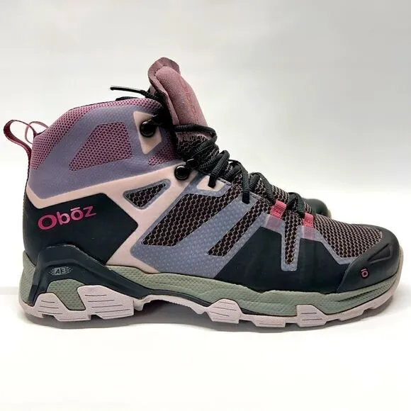 Oboz Womens Arete Low Mid Hiker Waterproof Boots in Blush 8.5