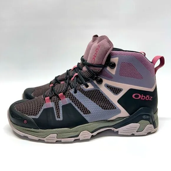Oboz Womens Arete Low Mid Hiker Waterproof Boots in Blush 8.5