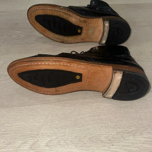 Officine Creative Black and Brown Boots with Lace-Up Design
