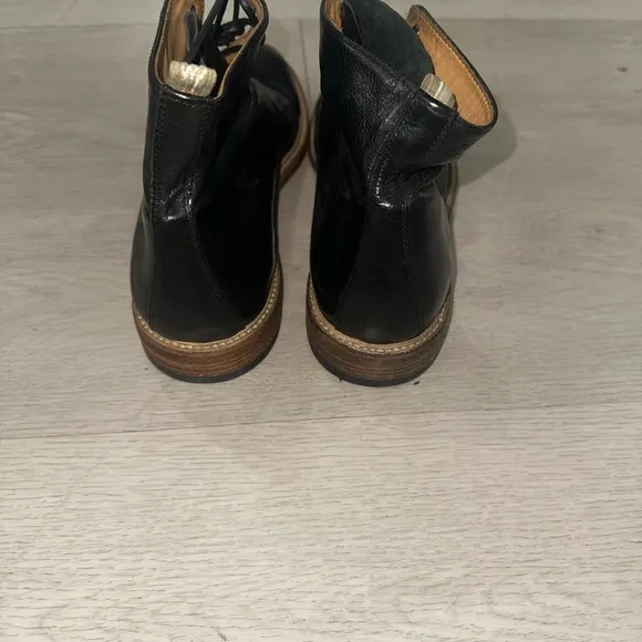 Officine Creative Black and Brown Boots with Lace-Up Design