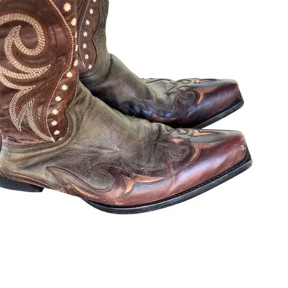 Old Gringo Women's Vencida Cowboy Boots Size 10 Brown Embroidered Studded