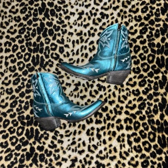 old gringo yippee ki yay metallic cowboy boots