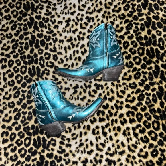 old gringo yippee ki yay metallic cowboy boots