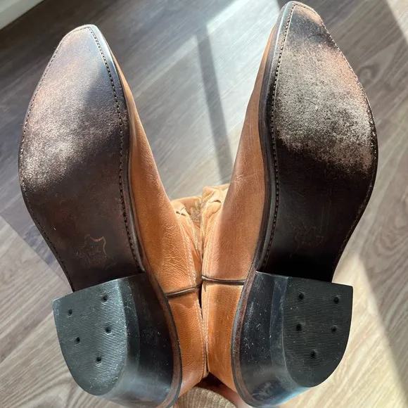 Old West Jama Women’s Snip Toe Fashion Western Boots Brown 9.5