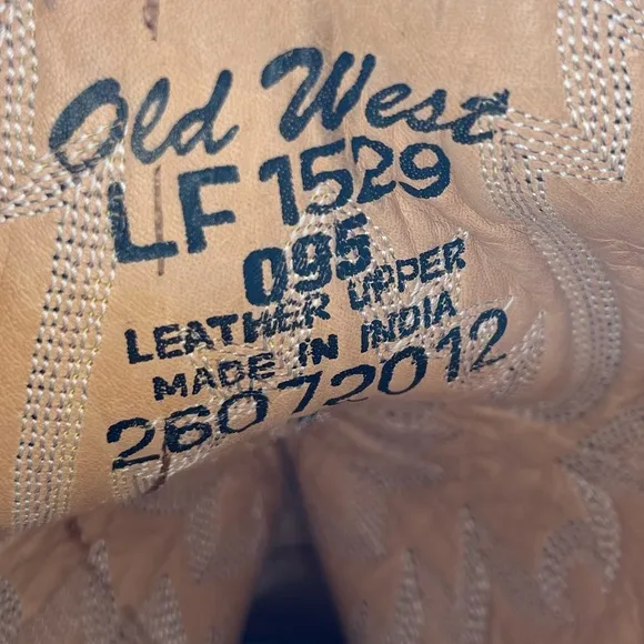 Old West Jama Women’s Snip Toe Fashion Western Boots Brown 9.5