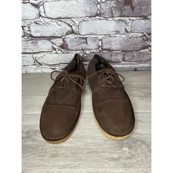 Oliberte Footwear Gana Sweet Georgia Brown Leather Casual Flat Shoes Men Sz 42EU