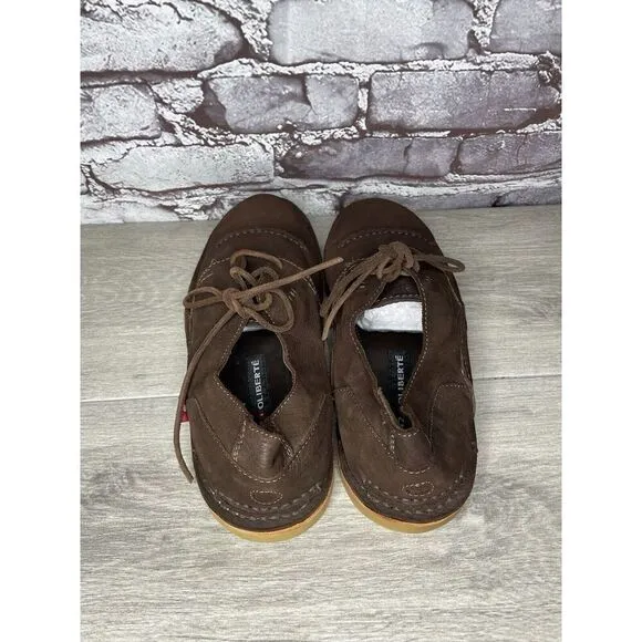 Oliberte Footwear Gana Sweet Georgia Brown Leather Casual Flat Shoes Men Sz 42EU