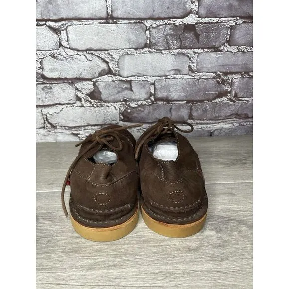 Oliberte Footwear Gana Sweet Georgia Brown Leather Casual Flat Shoes Men Sz 42EU