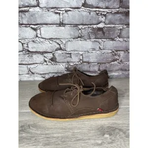 Oliberte Footwear Gana Sweet Georgia Brown Leather Casual Flat Shoes Men Sz 42EU