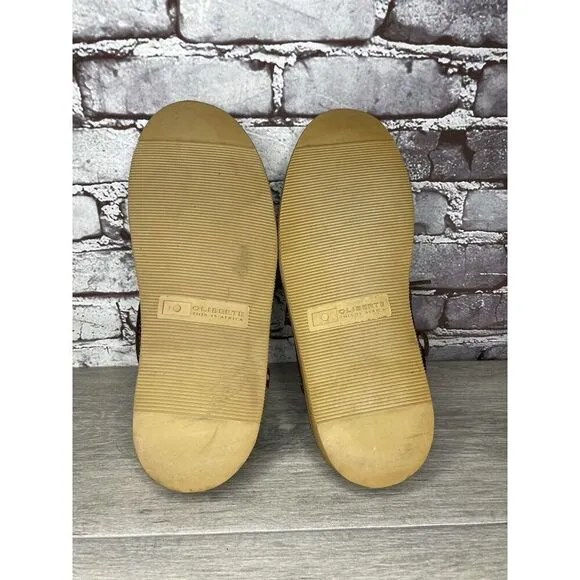 Oliberte Footwear Gana Sweet Georgia Brown Leather Casual Flat Shoes Men Sz 42EU