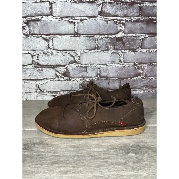 Oliberte Footwear Gana Sweet Georgia Brown Leather Casual Flat Shoes Men Sz 42EU