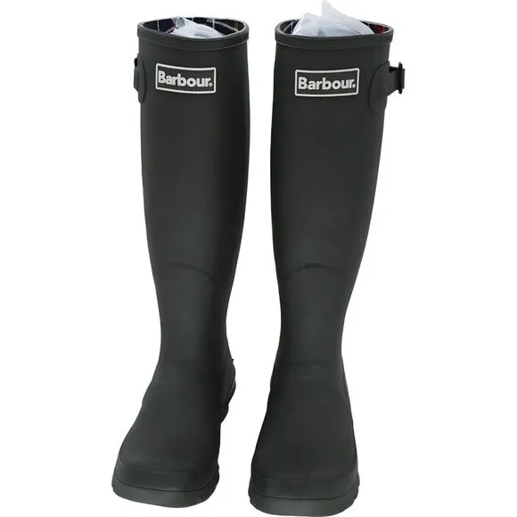 Olive Green Women's Wellington Rain Boots by Barbour Size 6 M