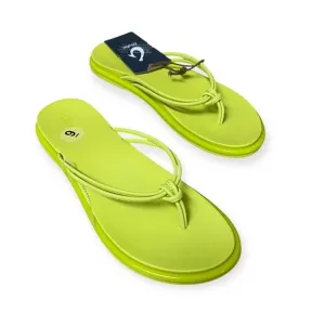 OluKai 'Aka Women’s Sandals Slippers Flip-Flops Citron Size 9 NEW Beach Comfort