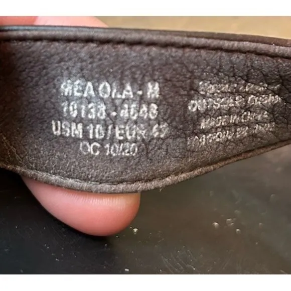 Olukai Mea Ola Leather Sandals - Dark Java - Size 10 Men's