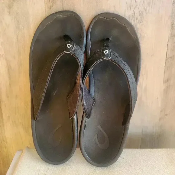 Olukai ‘Ohana Women’s Water-Friendly Sandals in Black Size 9