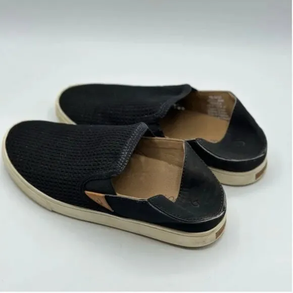 OluKai Women's Pehuea Drop in Heel Sneakers Low Top Slip On Mesh Shoes Size 7