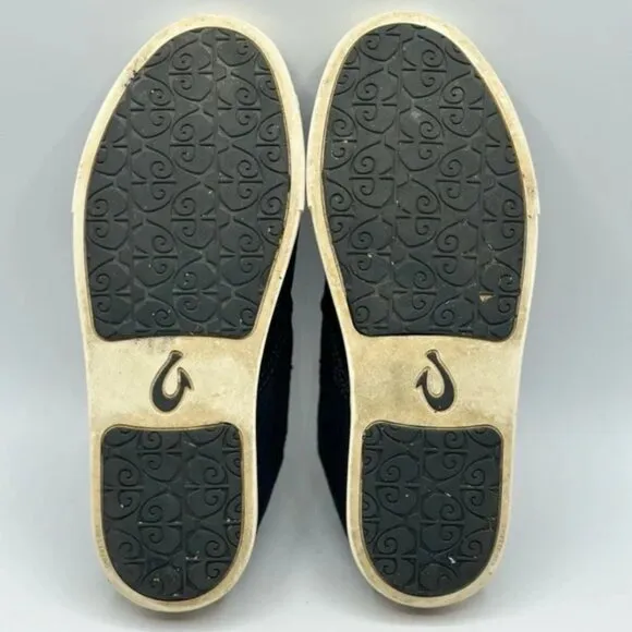 OluKai Women's Pehuea Drop in Heel Sneakers Low Top Slip On Mesh Shoes Size 7
