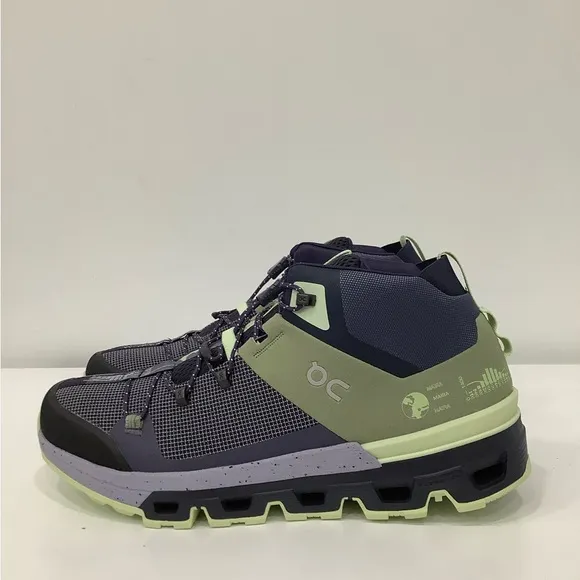 On Cloud Cloudtrax Hiking Boots Purple Black Green Shoes 53.99053 Women Size 10