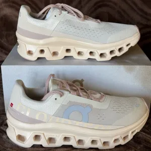 On Cloud Monster Women’s sz  9.5 &amp; 9.0 Cream Running Shoes NIB