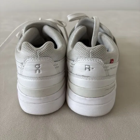On the Roger Advantage Women's Size 7.5 White/Rosehip Running Shoes Walk Skate