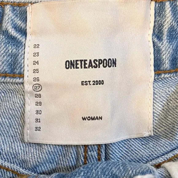 ONE TEASPOON High Waist Bandit Denim Shorts Concho Button Blue Boho REVOLVE