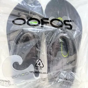 OOFOS Unisex Black Sandal W14/ M11
