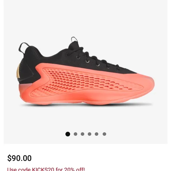 Orange and Pink Athletic Shoes