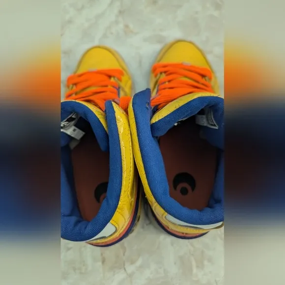 Osiris Woman's Neon Yellow Orange Blue High-Top Skate Shoes NYC Size 10