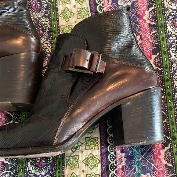 Ost Black Leather Ankle Boots Sleek Formal Design