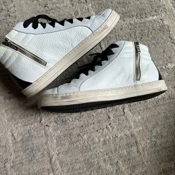 P448 Skate Hammer Sneaker Womens High Tops White black Sz 41