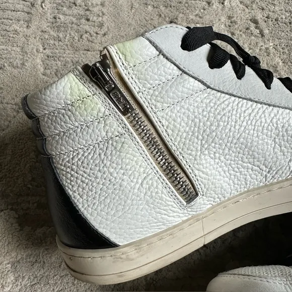 P448 Skate Hammer Sneaker Womens High Tops White black Sz 41