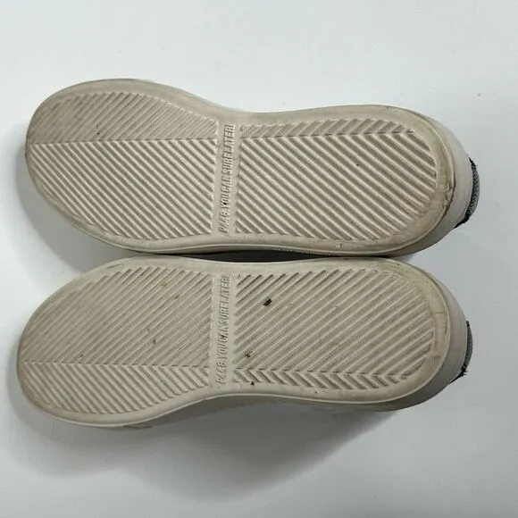 P448 White Gray Perforated Skate Tennis Shoes size 41