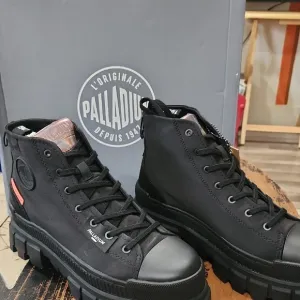 Palladium Revolt HI TX Womens Black Chunky Platform Boots New!
