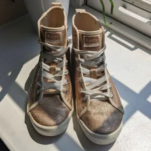 Pastel Pink Skater Sneaker Metallic Skate Hightop Grunge Fairycore Shoes Kicks