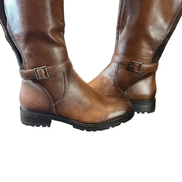 Patricia By Spring Step Riding Boots Chestnut Brown Obelia Size 10.5 - 11 Womens