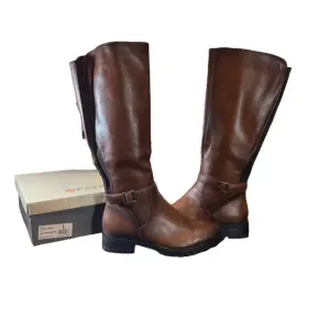 Patricia By Spring Step Riding Boots Chestnut Brown Obelia Size 10.5 - 11 Womens