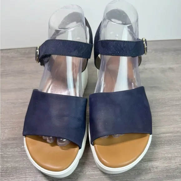 Paul Green Sandeletts wedge Navy Platform Sandals US8/UK5.5 $309