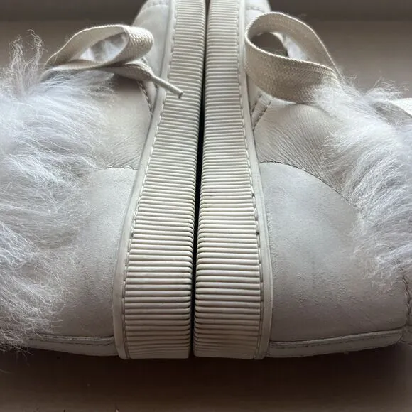 Pedro Garcia Parley Ice Churra Fur Lined Lace Up Slipper Ankle Bootie EU 38 US 8