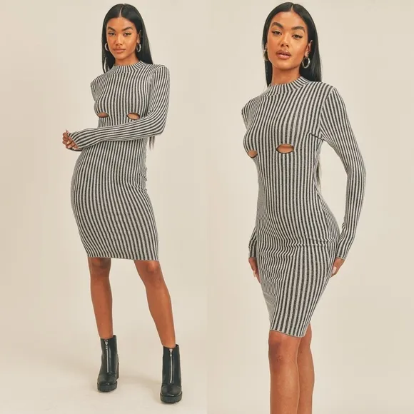 Peekaboo Perfection Stripe Dress