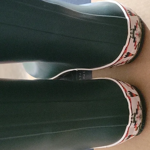 Pendleton TUCSON Mid Boot Outdoor Rain Boots Green Native American Inspired NIB