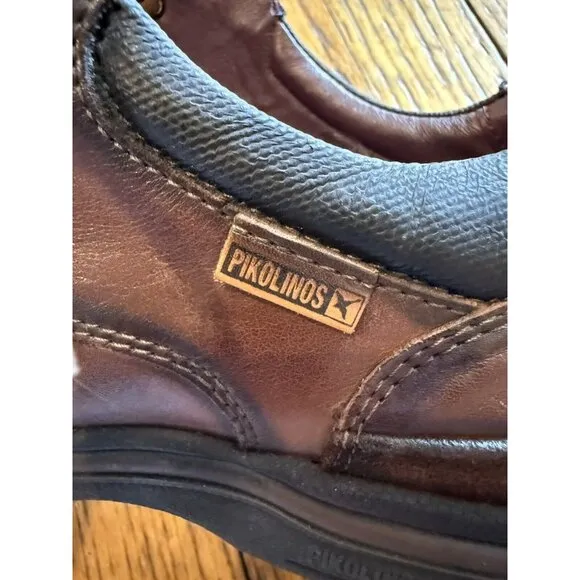 Pikolinos Brown Leather Lace Up Oxford Comfort Shoes Size 45 EUC