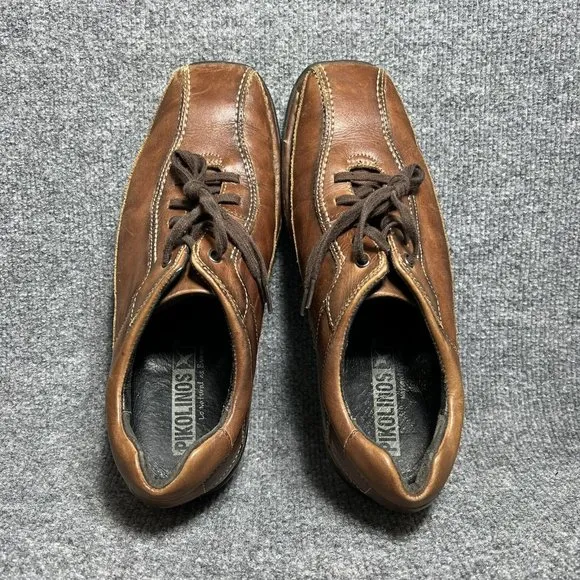Pikolinos Lace Up Shoes Mens 41 / US 8 Brown Leather Comfort Oxford