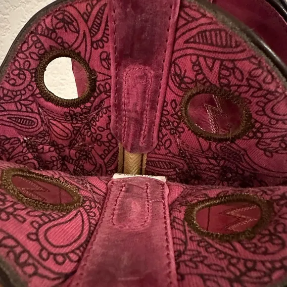 Pink and Brown Western Boots with Square Toe