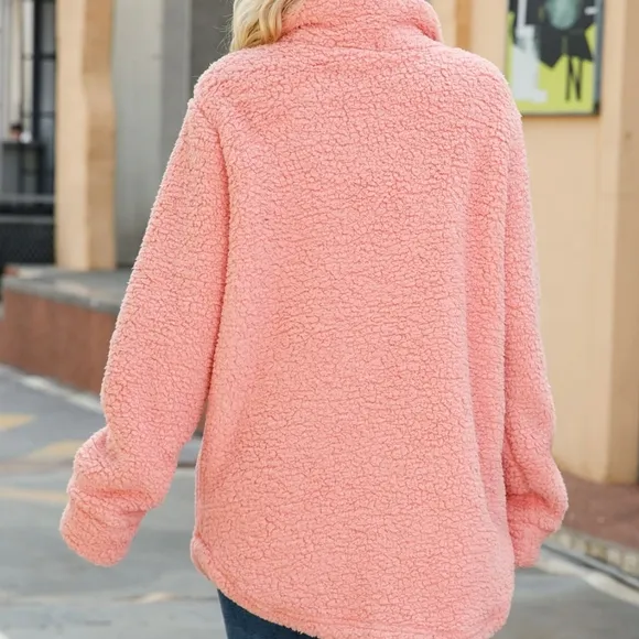 Pink Button Down Coat