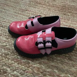 Pink dr. Marten Kids Shoes with Buckle Straps