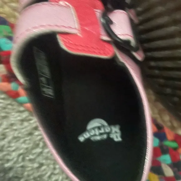 Pink dr. Marten Kids Shoes with Buckle Straps